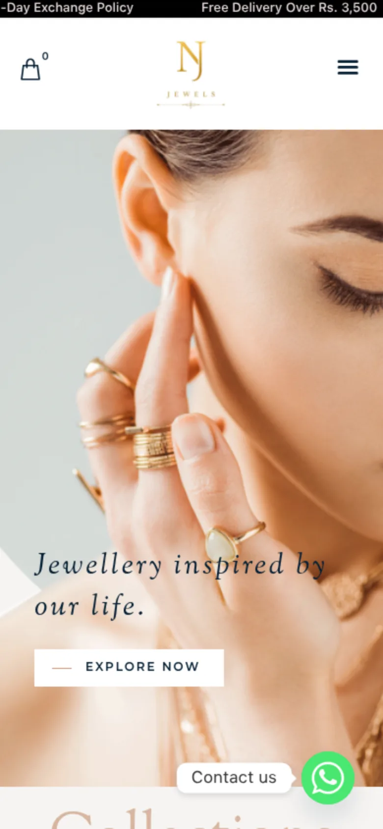 NJ Jewels store on a phone