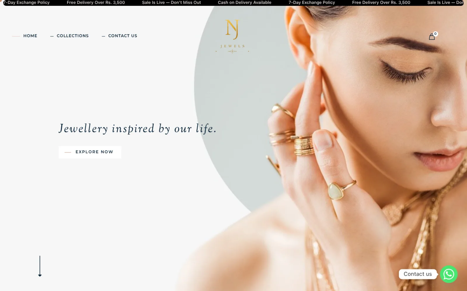 NJ Jewels online store homepage